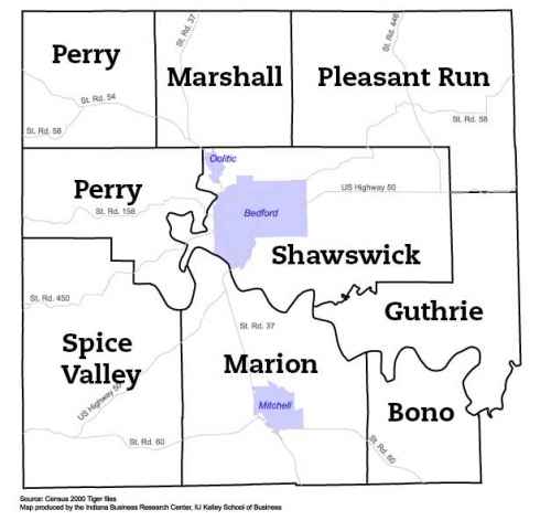 Porter County Indiana Township Map